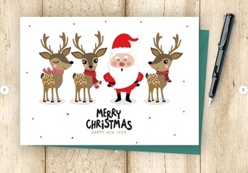 Preview of Christmas card - Merry Christmas printable - card - READY TO PRINT