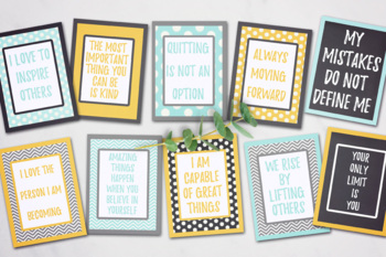 Preview of PRINTABLE DAILY POSITIVE AFFIRMATIONS, MINDFULNESS CARDS FOR TEENS, VISION BOARD