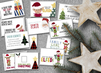 Preview of PRINTABLE ELF NOTES, CHRISTMAS COUNTDOWN CARDS, RANDOM ACTS OF KINDNESS ACTIVITY