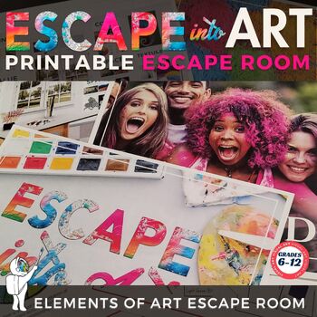 Preview of PRINTABLE Elements of Art Escape, Middle School Art Escape, High School Art