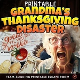 PRINTABLE Escape Room, Thanksgiving, Team-Building, Middle