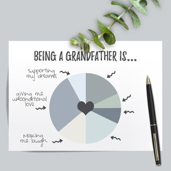 Preview of PRINTABLE FATHER'S DAY CARD FOR GRANDPA, GRANDPARENTS DAY WRITING ACTIVITY