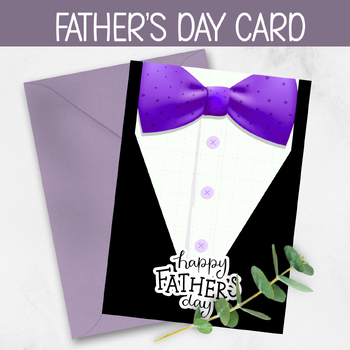 Preview of PRINTABLE FATHERS DAY CARD, JUNE WRITING ACTIVITY, EARLY ELEMENTARY RESOURCES