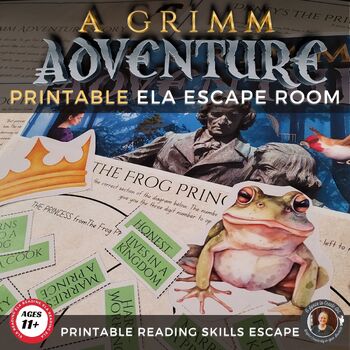 Preview of PRINTABLE Fairly Tales Escape, Grimm Reading Escape, Middle School ELA Escape