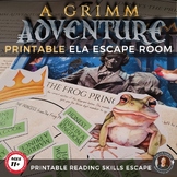 PRINTABLE Fairly Tales Escape, Grimm Reading Escape, Middl