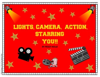 Preview of Lights, Camera, Action Movie Theme Speech Bulletin Board Set