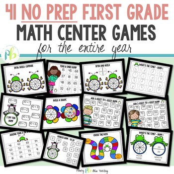 Preview of FIRST GRADE MATH GAMES and ACTIVITIES for MATH REVIEW AND PRACTICE