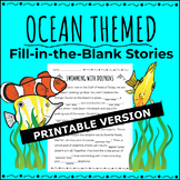 PRINTABLE Ocean Activity | Fill In The Blank Stories