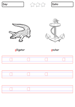 Preview of PRINTABLE PDF Alphabet Writing Worksheets for Children