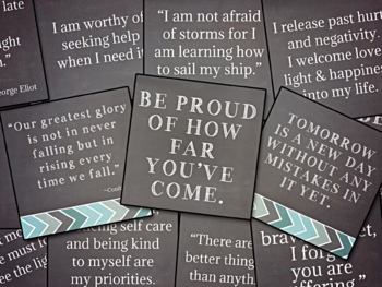 PRINTABLE POSITIVE AFFIRMATION CARDS FOR TEENS, MOTIVATIONAL QUOTES FOR  STUDENTS