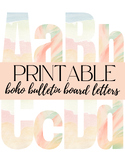 PRINTABLE Pastel Bulletin Board Letters