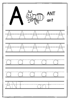 PRINTABLE Tracing letters ,handwriting,BIG fonts, A-Z, Preschool ...