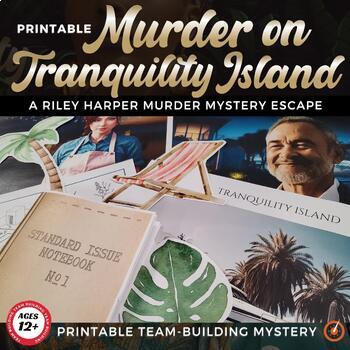 Preview of PRINTABLE Tranquility Island, Murder Mystery Game, Middle, High School Escape