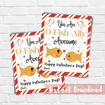 FISHING VALENTINES Fishing Themed VALENTINE Cards Fisherman Boy's Valentines  Printable Valentines for Boys Goldfish Camping -  Canada