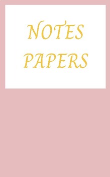 Preview of PRINTABLE note papers