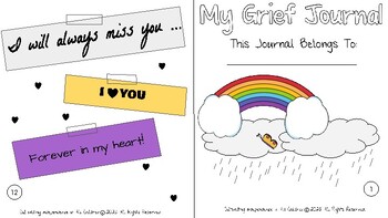 Preview of PRINTABLE_ Grief Journal_Flip BOOK (12 Pages)
