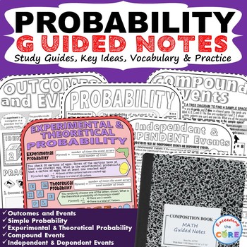 Preview of PROBABILITY Doodle Math - Interactive Notebooks (Guided Notes)