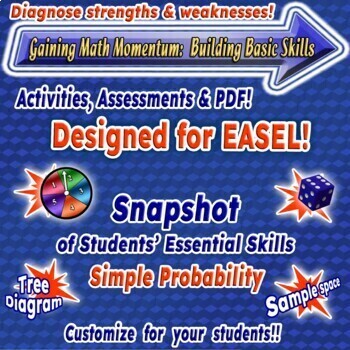 Preview of PROBABILITY EASEL Activity & Assessment-Basic Skills Snapshot-Diagnostic Part 1