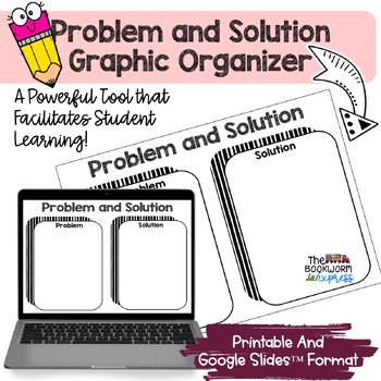 Preview of PROBLEM AND SOLUTION Graphic Organizer Printable and Google Slides TM Format