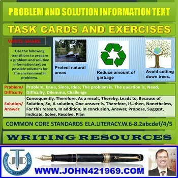 Preview of PROBLEM-SOLUTION - INFORMATION TEXT - WORKSHEETS