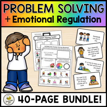 Preview of PROBLEM SOLVING + Emotional Regulation Activities (Interactive Worksheets)