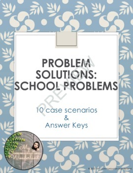 Preview of PROBLEM SOLVING SKILLS: SCHOOL PROBLEMS FOR HIGH SCHOOL STUDENTS