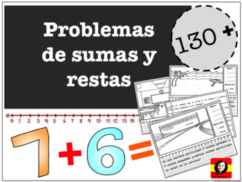 Preview of PROBLEMAS SUMAS RESTAS ADDITION AND SUBSTRACTION WORD PROBLEMS SPANISH