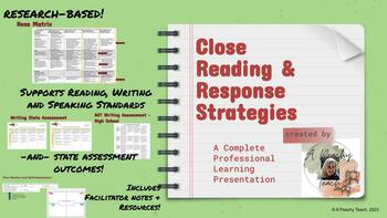 Preview of PROFESSIONAL LEARNING RESOURCE! Close Reading and Response Strategies