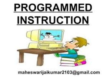 Preview of PROGRAMMED INSTRUCTION