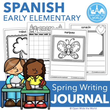 Preview of Spanish Daily Writing Journal for Elementary - SPRING Edition