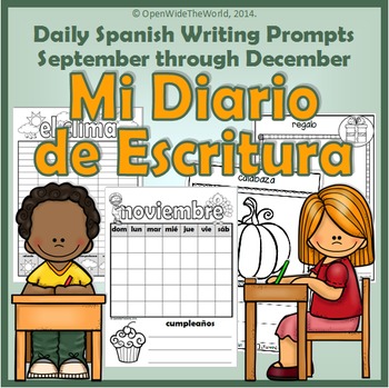 Preview of Spanish Daily Writing Journal for Elementary - FALL Edition