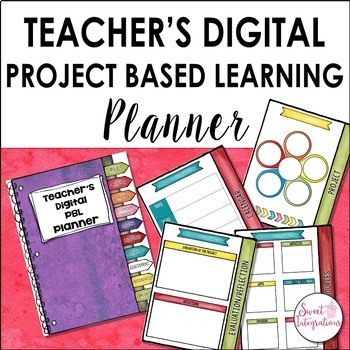 Preview of Editable Digital Teacher Planner for Project Based Learning - Google Slides