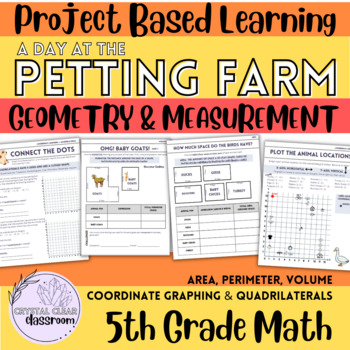 Preview of PROJECT BASED LEARNING: Petting Farm 5th Grade Geometry & Measurement