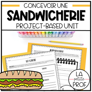 Preview of PROJECT BASED UNIT | La Sandwicherie | Designing a Sandwich Shop in French