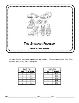 Preview of PROJECT - Systems of Linear Equations - Sneaker Comparisons