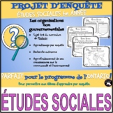 PROJET D'ENQUÊTE: ÉTUDES SOCIALES / les ONG