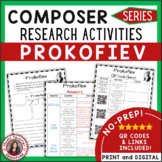 PROKOFIEV Music Composer Research Study and Worksheets