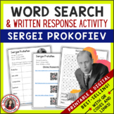 PROKOFIEV Music Word Search and Biography Research Activit
