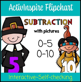 Preview of PROMETHEAN MATH Subtraction with Pictures FLIPCHART