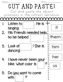 Object Pronouns by Rock Paper Scissors | Teachers Pay Teachers