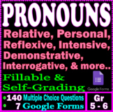 PRONOUNS. Personal, Possessive, Relative Pronouns Self-Gra