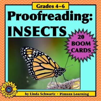 Preview of PROOFREADING · INSECTS · BOOM CARDS