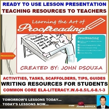 Preview of PROOFREADING - EDITING YOUR WRITING: POWERPOINT PRESENTATION