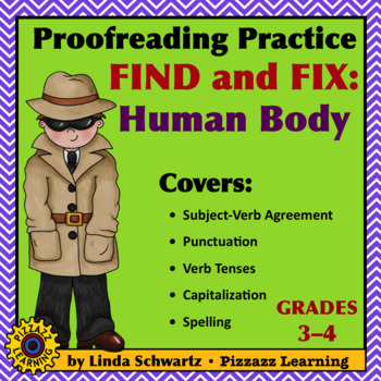 Preview of PROOFREADING PRACTICE: FIND AND FIX: HUMAN BODY