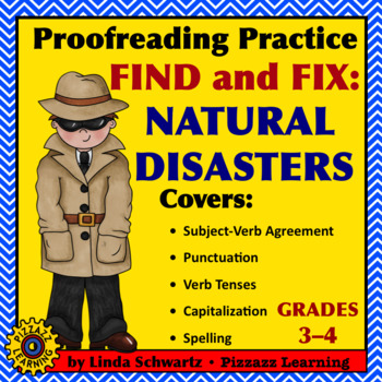 Preview of PROOFREADING PRACTICE: FIND AND FIX: NATURAL DISASTERS