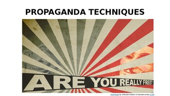 Preview of PROPAGANDA TECHNIQUES - POWERPOINT PRESENTATION