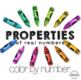 PROPERTIES of REAL NUMBERS color by number