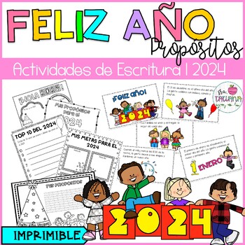 Preview of New Year resolution 2024 in Spanish | Propósitos para el Año Nuevo 2024