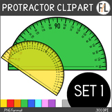 PROTRACTORS Clipart, Set 1 - Half Circles