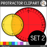 PROTRACTORS Clipart, Set 2 - Full Circles